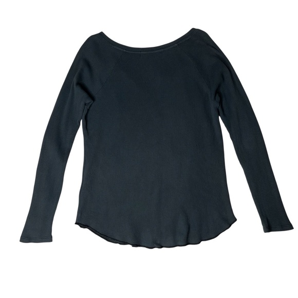 Free People for Daydreamer Journey Gray Waffle Long Sleeve Top Size XS - Picture 2 of 8